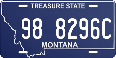 MT license plate 988296C