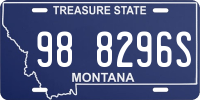 MT license plate 988296S