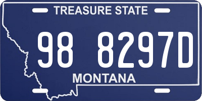 MT license plate 988297D