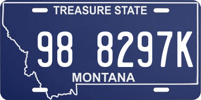 MT license plate 988297K