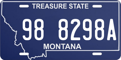MT license plate 988298A