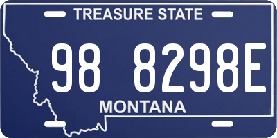 MT license plate 988298E