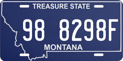 MT license plate 988298F