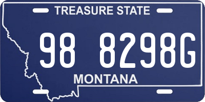 MT license plate 988298G