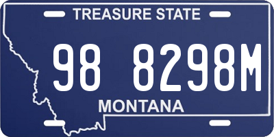 MT license plate 988298M