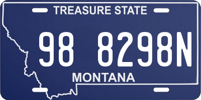 MT license plate 988298N