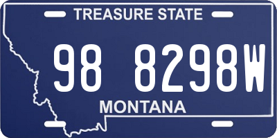 MT license plate 988298W