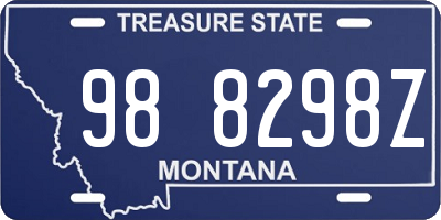 MT license plate 988298Z