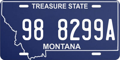 MT license plate 988299A
