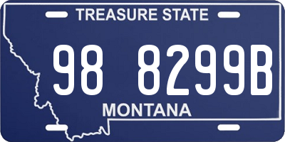 MT license plate 988299B