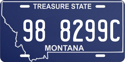 MT license plate 988299C