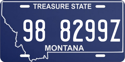 MT license plate 988299Z