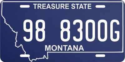 MT license plate 988300G