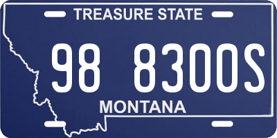MT license plate 988300S
