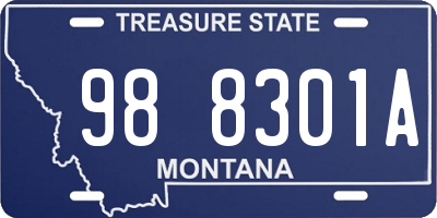 MT license plate 988301A