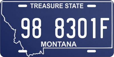MT license plate 988301F