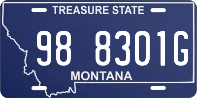 MT license plate 988301G