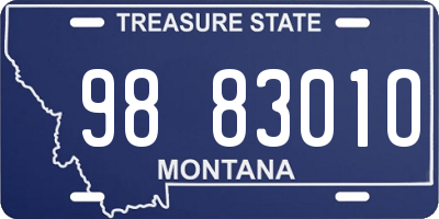 MT license plate 988301O