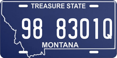 MT license plate 988301Q