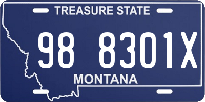 MT license plate 988301X