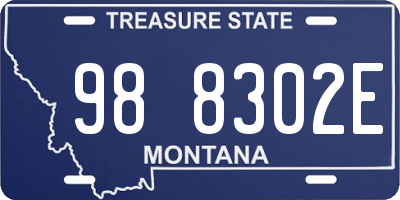 MT license plate 988302E