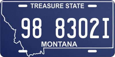 MT license plate 988302I