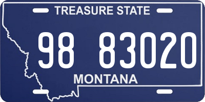 MT license plate 988302O