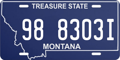 MT license plate 988303I