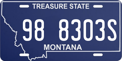 MT license plate 988303S