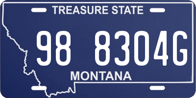 MT license plate 988304G