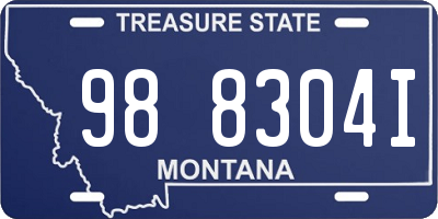 MT license plate 988304I