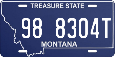 MT license plate 988304T