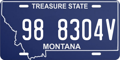 MT license plate 988304V