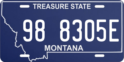 MT license plate 988305E