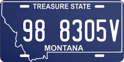 MT license plate 988305V