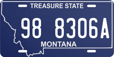 MT license plate 988306A