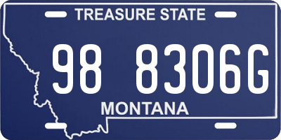 MT license plate 988306G