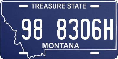 MT license plate 988306H
