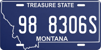 MT license plate 988306S