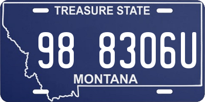 MT license plate 988306U