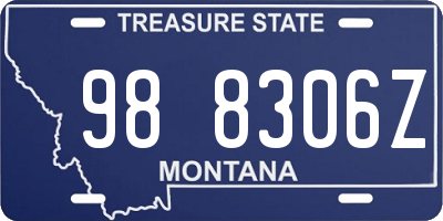 MT license plate 988306Z