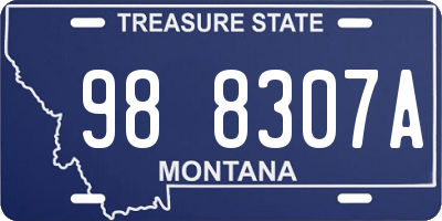 MT license plate 988307A