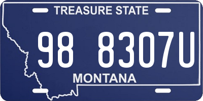 MT license plate 988307U
