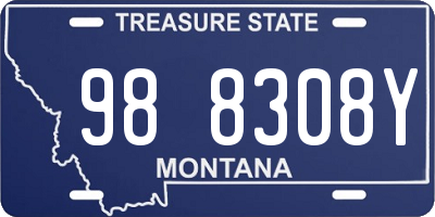 MT license plate 988308Y