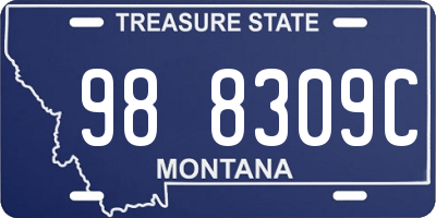 MT license plate 988309C