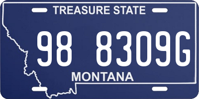 MT license plate 988309G