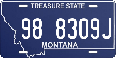 MT license plate 988309J