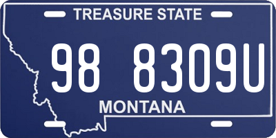 MT license plate 988309U