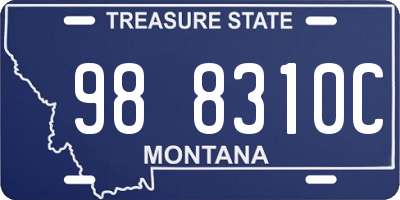 MT license plate 988310C