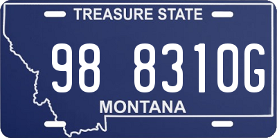MT license plate 988310G